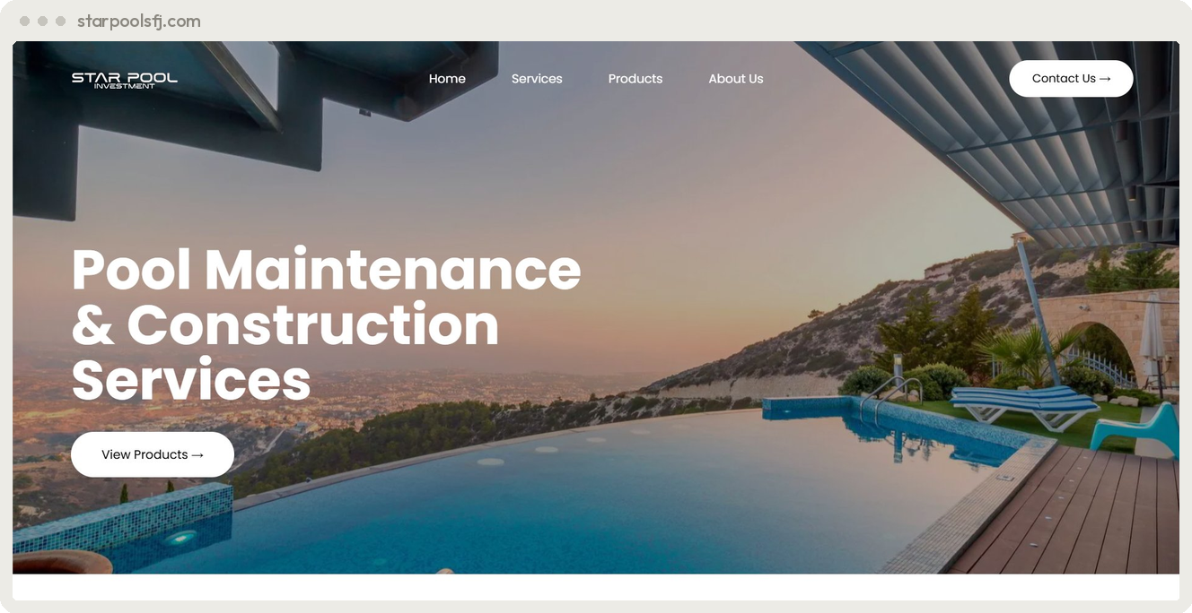 Star Pool Investment Fiji pool design and construction website built by SpiderWebs Solomon Islands